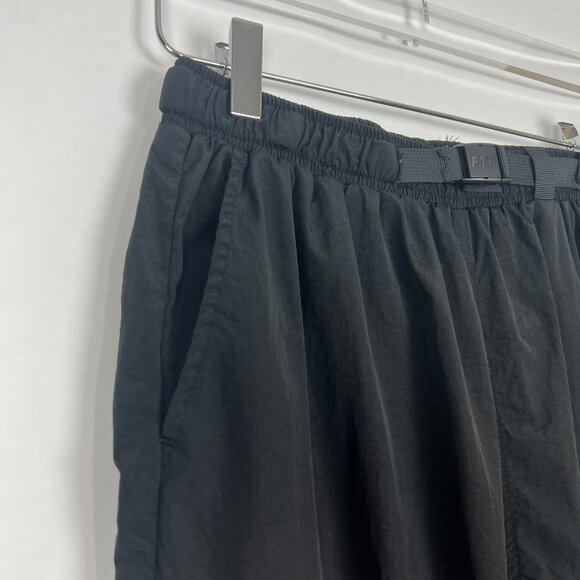 FTP Nation Track Pants Mens M Black Green Belted Nylon Joggers Y2K Streetwear - Picture 5 of 15